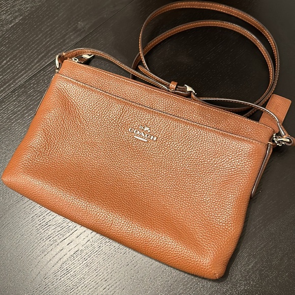 Coach Leather Small Cognac Handbag - Picture 3 of 6